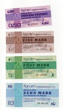 Satz FORUMSCHECKS DDR 1979 ECHT und UNC mit den 100 Mark