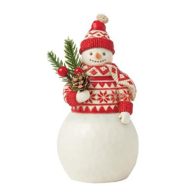 #ad Jim Shore NORDIC NOEL SNOWMAN EVERGREEN SPRIG FIGURE AN EVERGREEN TWIST 6017045 $42.21
