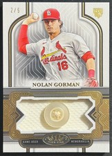 2023 Topps Tier One Nolan Gorman Game Used Button #2/5 St Louis Cardinals