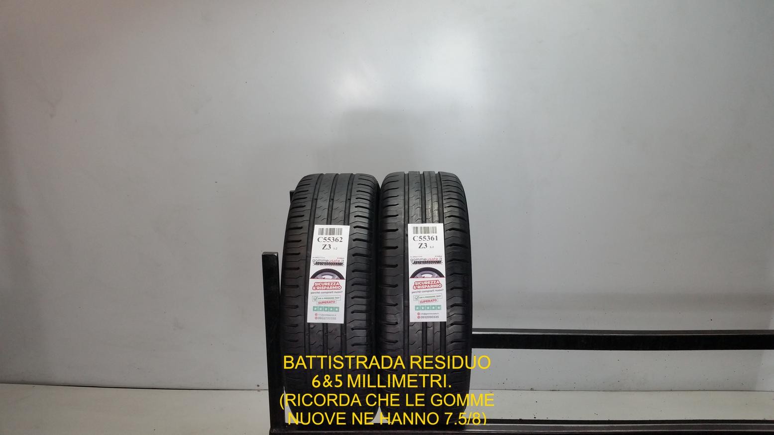 GOMME USATE 185/55R15 82H CONTINENTAL C.E. CONTACT 5 PNEUMATICI USATI C55362