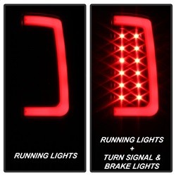 Spyder Auto 5084743 Black LED Light Bar Taillights for 07-13 GMC Sierra