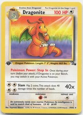 Dragonite (19) Rare Fossil FO Colorless 1st Edition 19/62 1999 LP on eBay