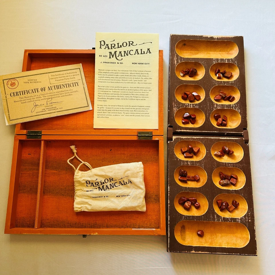 Vintage Authentic 1926 Pressman & Co. Parlor Mancala No. 423 Game Instructions - Image 2 of 4