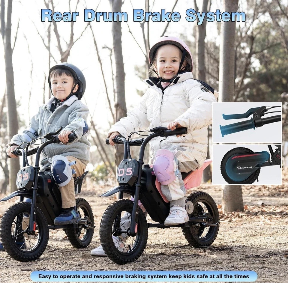 Moto Elettrica per Bambini Evercross Mini Moto Cross 150W 8 16kmh 10km Autonomia - Miniatura 2