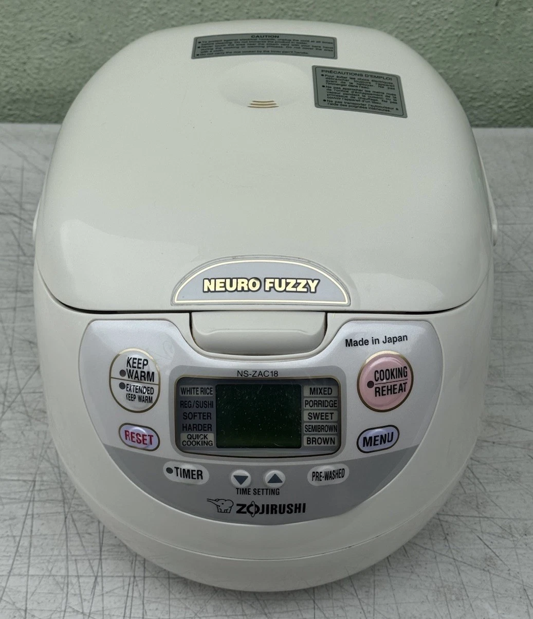 Zojirushi NS-ZAC18 Neuro Fuzzy Rice Cooker & Warmer 10 Cup USED WORKING