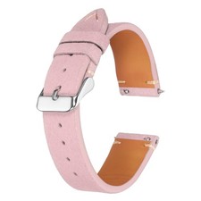 Leather Watch Bands 20mm Quick Release Watch Strap Suede Cowhide Pink