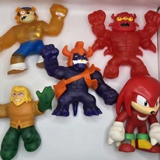 Moose Heroes Of Goo Jit Zu Action Figures Lot Of 5 RARE Knuckles Tiger Aquaman  