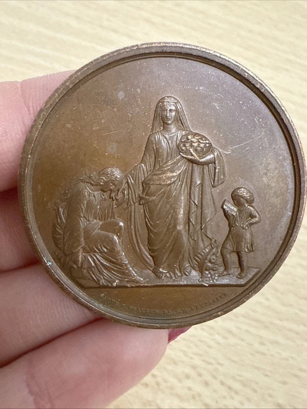 Médaille Quête Annuelle Cinquième Arrondissement En Cuivre
