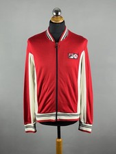 FILA WHITE LINE SETTANTA 80's Casual Tennis Style Track Top Danny Dyer Size S/M