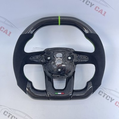 Real Gloss Carbon Fiber Flat top Steering Wheel Fit Lamborghini URUS 2018+