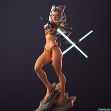 Ahsoka Tano Star Wars NSFW Resin Part Kit Gray Unpainted