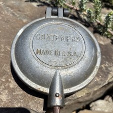 Vintage Contempra Cast Iron Campfire Pie Iron Cooker – USA Made, Outdoor