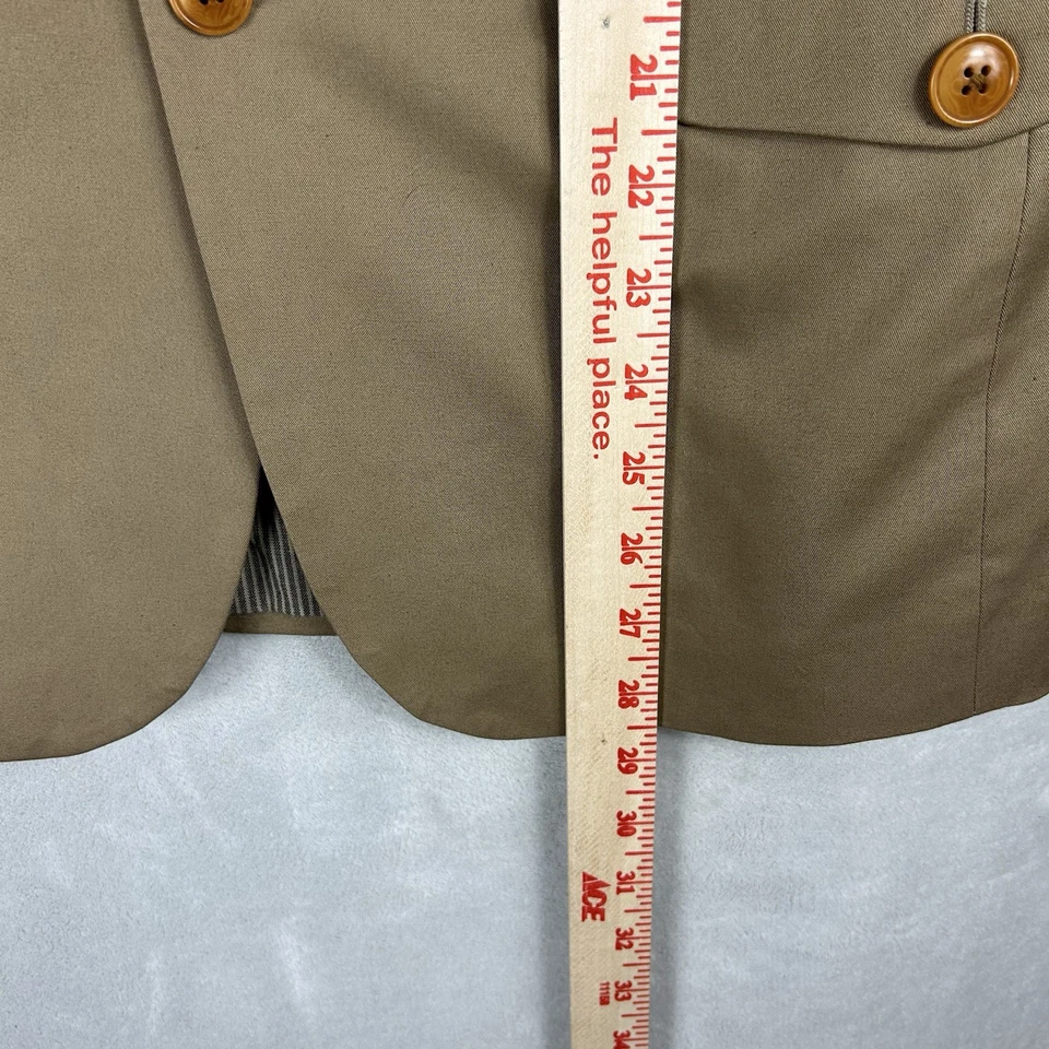 Ben Sherman Plectrum 男式西装外套小号灰褐色伦敦棉印度制造 — 第 3/4 张图片