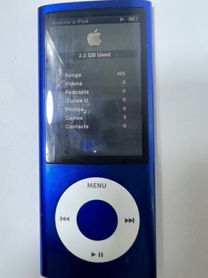 Apple iPod nano 5th Generation Blue (8GB) Tested Works Great