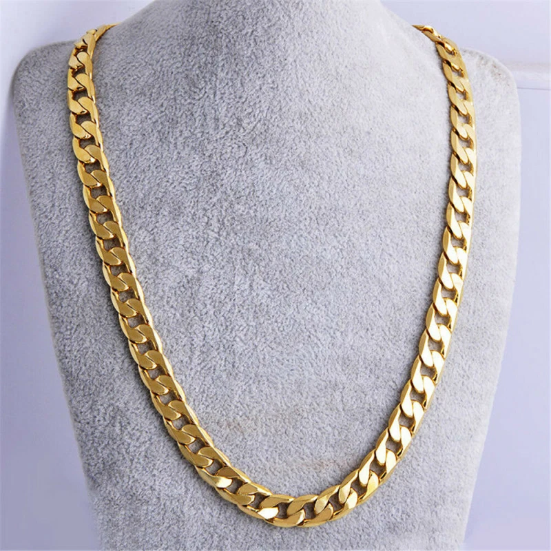 Gold filled curb chain necklace deals