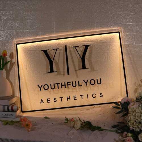 Custom Backlit Acrylic Signs | Commercial Signage | Hair Salon, Nail Beauty Sign - Picture 6 of 11
