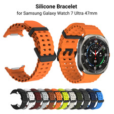 Sport Breathable Silicone Watch Band Strap For Samsung Galaxy Watch 7 Ultra 47mm