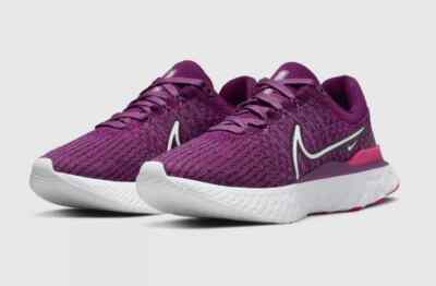 Nike React Infinity Run Flyknit 3 bordeaux-weiß Damengröße 40 DD3024-500