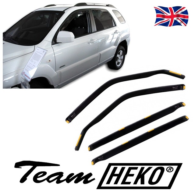 KIA Sportage Mk2 5 Doors SUV 20042010 Rear Wind Deflectors Heko Tinted
