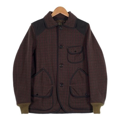 FREEWHEELERS BUBO SPORTS TOGS Plaid Hunting Jacket Rib Red Size 38 