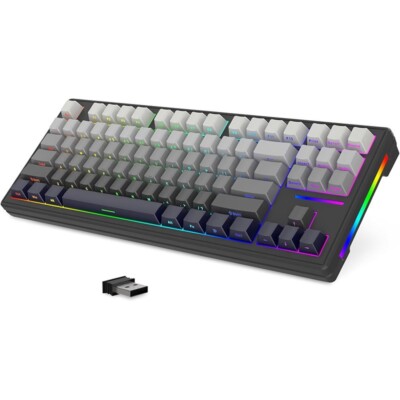 ATTACK SHARK TKL Kabellose mechanische Gaming Tastatur, Bluetooth 5.0/2.4G/Kabel