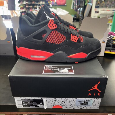 Size 10 Men - Nike Men's Air Jordan 4 Retro Red Thunder |CT8527
