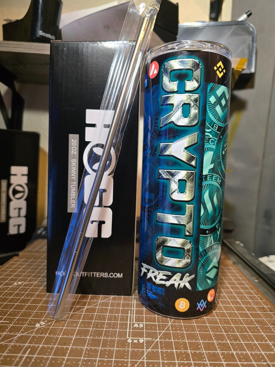 Crypto 20oz tumbler - Stainless Steel - XRP, Ripple, Doge, Bitcoin