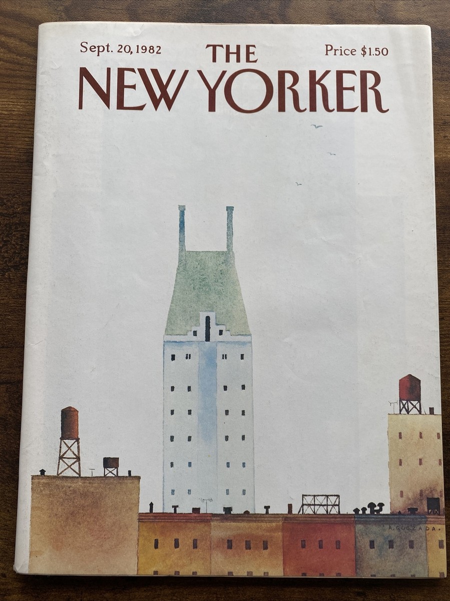 Vintage The New Yorker September 20 1982 Full Magazine Cover By