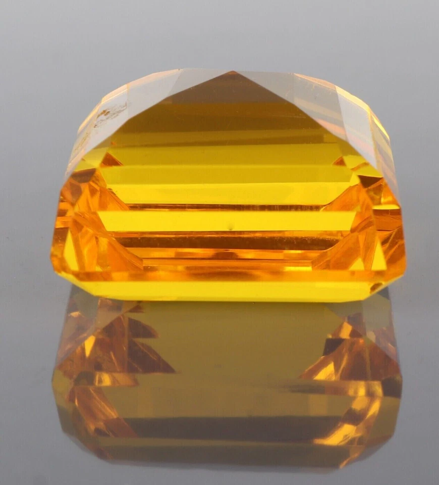 89.6 Ct. Large Yellow Citrine Square Faceted Cut Loose Gemstone 4 Ring & Pendant - Image 3 of 4