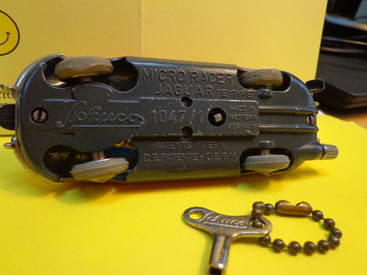 Vintage Original 1960s Schuco Micro-Racer Red Jaguar E Type 1047-1