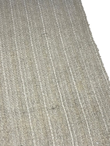 Churchill Weavers Hand Woven White Beige Cream Fringed Large Throw Blanket 66x50 - Picture 9 of 11