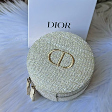 Dior Trousse Cosmetic Makeup Jewlery Pouch~Borsa da costruire doppia cerniera~Nuova
