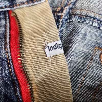 Indigo Red Men's 38x34 Jeans Lux Industrial Baggy Blue Denim 6