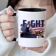 11 oz, 3A grade, FGHT! Trump Mug for Trump Su...