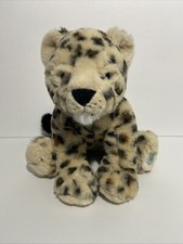Cheetah Plush Stuffed Animal FAO Schwarz Save The Earth with Embroidered Eyes