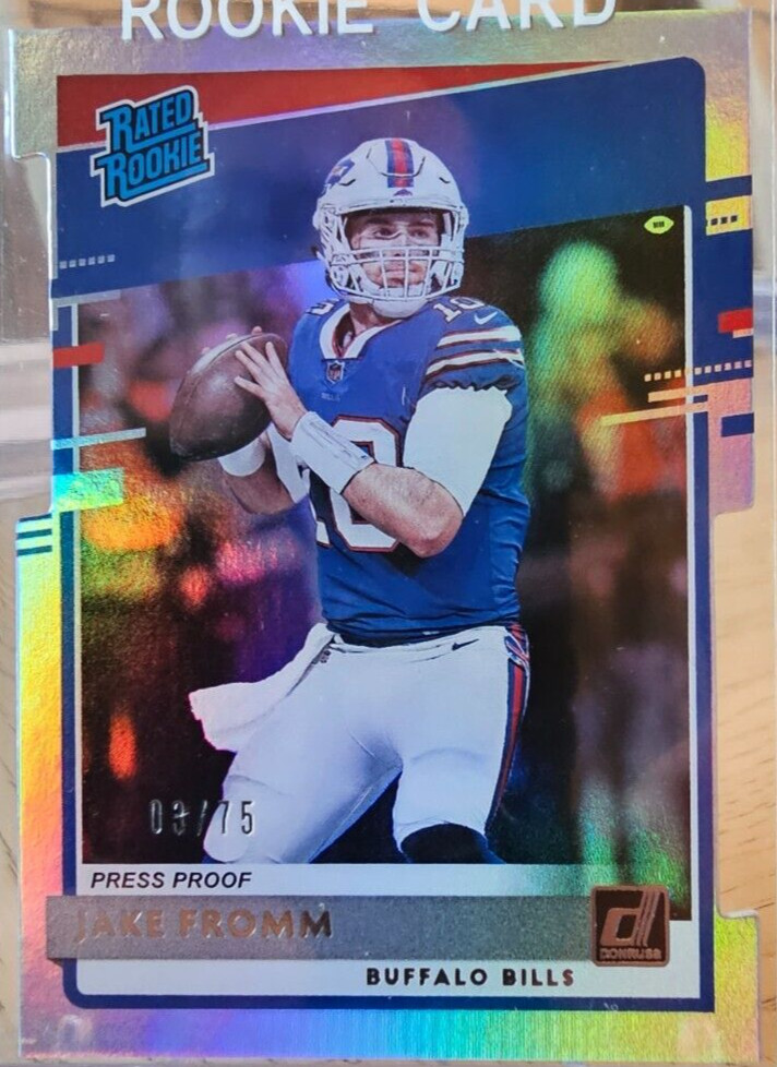 2020 Panini Donruss Silver Press Proof Die-Cut /75 Jake Fromm #305 Rookie RC