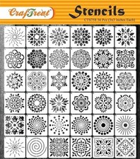 36 Pieces Mandala Stencils for Painting CrafTreat 36 Pieces Mandala Stencils