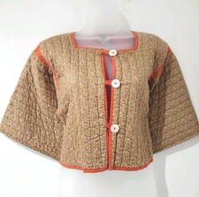 *extremely Rare* Vintage Lily Henket Terry Conemans Crop Quilted Kimono Jacket