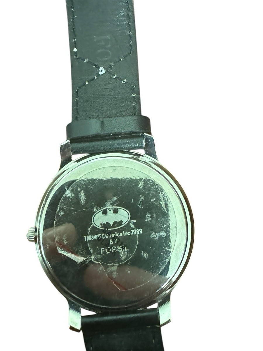 FOSSIL BATMAN BA-6314 Genuine Leather Quartz Analog Men's Watch | eBay