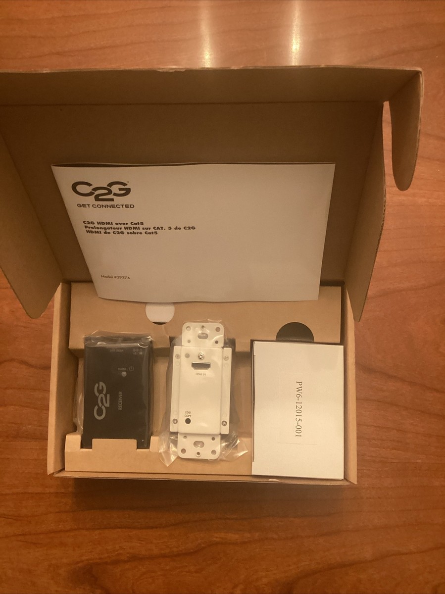 Trasmettitore E Ricevitore HDMI Su Doppio CAT5 C2G 29374 - Estensore Di Segnale, Nuovo Open Box