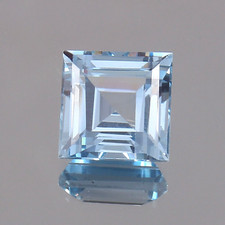 AAA Natural Flawless Brazilian Aquamarine Loose Square Gemstone Cut 10x10 MM