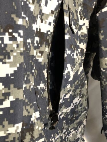 S-LONG US NAVY WORK NWU TYPE I GORE-TEX PARKA DIGITAL BLUE CAMO USN NO LINER NOS - Picture 5 of 12