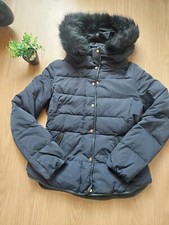 ♡*ZARA* Doudoune/Manteau Noir/bleu Marine Capuche Moumoute TBE ♡