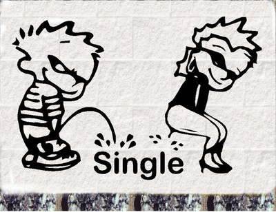Männeken Piss Off  Single Aufkleber Just Married Geschenktipp Hochzeit Männchen