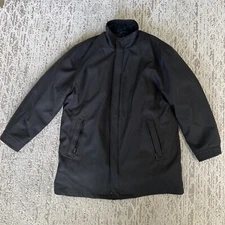 RAINFOREST Jacket Size XXL Black Removable DOWN Liner & Leather Collar READ