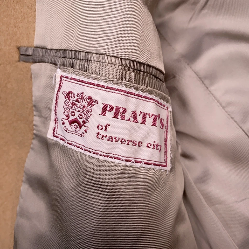 Casaco esportivo masculino vintage Corbin Ltd cashmere 44R bronzeado EUA blazer - Imagem 4 de 4