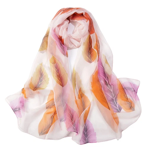 Women's Long Chiffon Scarf Elegant Lightweight Sun Protection Pashmina Shawl - Picture 16 of 50