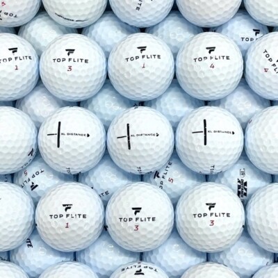 100 Top Flite XL Distance Bulk Lot Used Golf Balls 5A Mint Condition SHIPS FREE