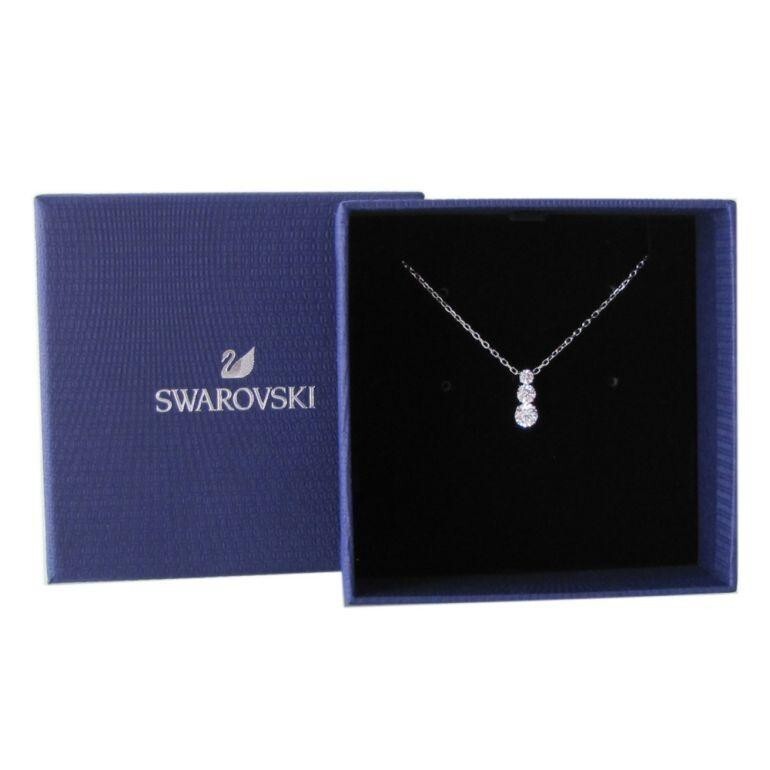 SWAROVSKI｜ (Attract Trilogy Pendant Necklace (5414970)) Swarovski Attract Trilogy pendant, Round cut, White, Rhodium