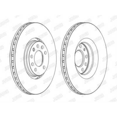 JURID Bremsscheiben vorne Ø314 mm belüftet für Saab 9-3 Cabriolet Kombi
